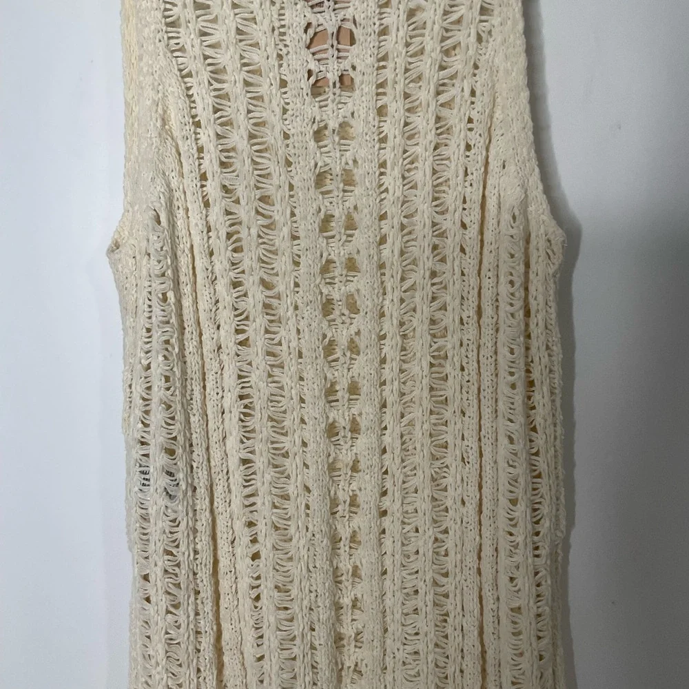 American Eagle Easy Open Stitch Weave Cream Sleeveless Knit Tank Top’ Sz XL NWTs - Picture 11 of 16
